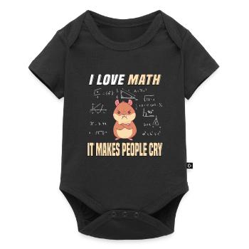 I love math hamster rodent math genius math teacher - Baby Premium short-sleeve bodysuit - black - Front