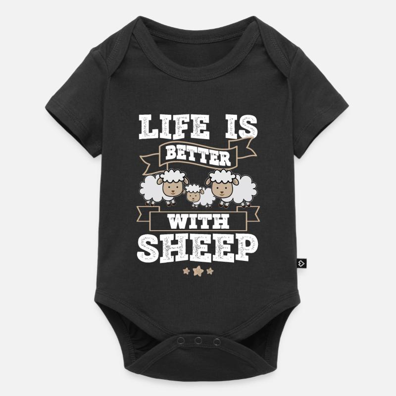 Schaf - Baby Premium Kurzarmbody - Schwarz