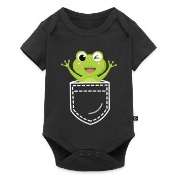 Grenouille grenouille - Body à manches courtes Premium Bébé - noir - Devant