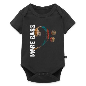 | plus de basses J’adore les | de basse Clef de fa - Body à manches courtes Premium Bébé - noir - Devant