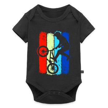 Bmx Bicycle Colorful | | de vélo Bmx rétro Vélo old school - Body à manches courtes Premium Bébé - noir - Devant