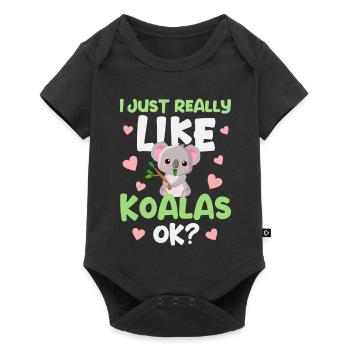 Koala Koala Ours - Body à manches courtes Premium Bébé - noir - Devant