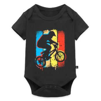 Vélo Bmx Coloré - Vélo Bmx Rétro Coloré - Body à manches courtes Premium Bébé - noir - Devant