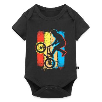 Vintage Bmx Bike - Colorful Retro Bmx Bike - Baby Premium short-sleeve bodysuit - black - Front