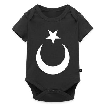 Türkiye Turquie Turquie Ailes et croissant de lune - Body à manches courtes Premium Bébé - noir - Devant