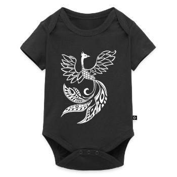 White phoenix bird - Baby Premium short-sleeve bodysuit - black - Front