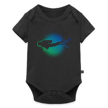 Tauchen Scuba Diver Diving Free Dive Diver - Baby Premium Kurzarmbody - Schwarz - Vorne