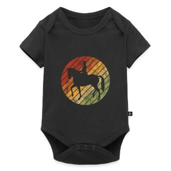 Dressage Dressage Rider Riding Horse - Baby Premium short-sleeve bodysuit - black - Front
