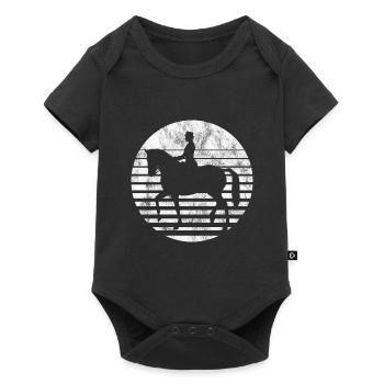 Dressage Dressage Rider Riding Horse - Baby Premium short-sleeve bodysuit - black - Front