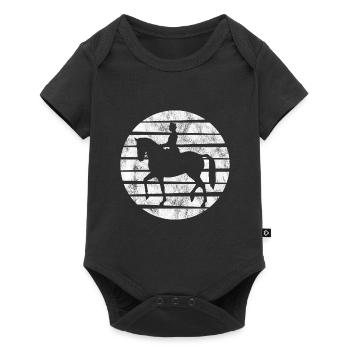 Dressage Dressage Rider Riding Horse - Baby Premium short-sleeve bodysuit - black - Front
