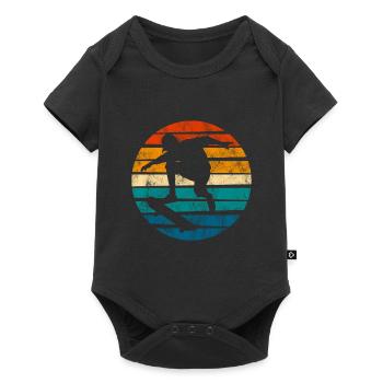 Skateboarder Skateboard Skater Skate Skateing - Baby Premium short-sleeve bodysuit - black - Front
