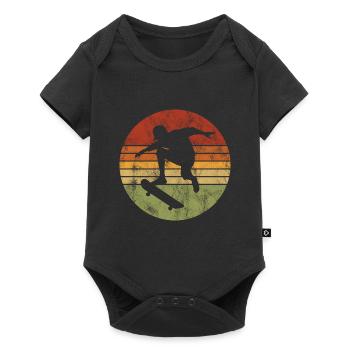 Skateboarder Skateboard Skater Skate Skateing - Baby Premium Kurzarmbody - Schwarz - Vorne