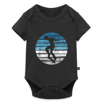 Skateboarder Skateboard Skater Skate Skateing - Body à manches courtes Premium Bébé - noir - Devant
