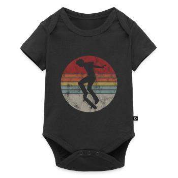 Skateboarder Skateboard Skater Skate Skateing - Baby Premium Kurzarmbody - Schwarz - Vorne