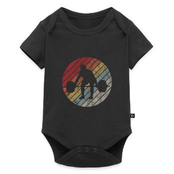 Bodybuilding Bodybuilder GYM Fitnessstudio Retro - Baby Premium short-sleeve bodysuit - black - Front