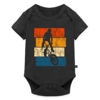 BMX Vélo Vélo Rétro Cadeau Vélo Motocross - Body à manches courtes Premium Bébé - noir - Devant
