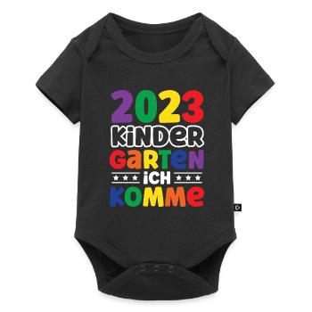 Kindergarten ich Komme - Baby Premium Kurzarmbody - Schwarz - Vorne