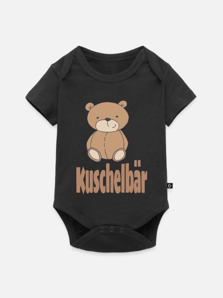 kuschelbär - Baby Premium Kurzarmbody - Schwarz