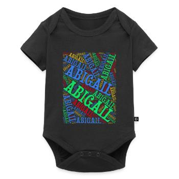 t-shirt Abigail word cloud t-shirt idée cadeau t-shirt - Body à manches courtes Premium Bébé - noir - Devant