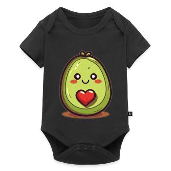 Happy avocado - Baby Premium short-sleeve bodysuit - black - Front