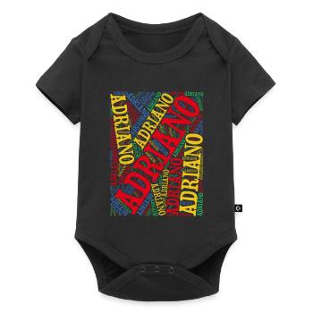 Adriano t-shirt word cloud t-shirt idée cadeau - Body à manches courtes Premium Bébé - noir - Devant
