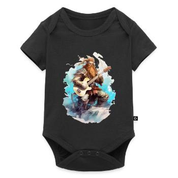 Viking Guitar Rocker Musicien Guitariste - Body à manches courtes Premium Bébé - noir - Devant