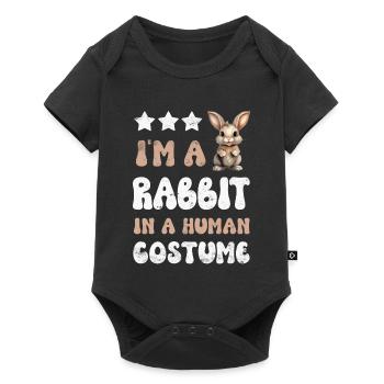 Rabbit Rabbit - Baby Premium short-sleeve bodysuit - black - Front
