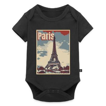 Paris Ville de l’amour - Body à manches courtes Premium Bébé - noir - Devant