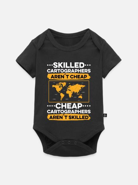 Kartografie Design - Baby Premium Kurzarmbody - Schwarz