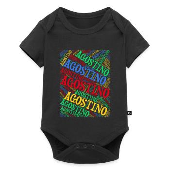 Idée cadeau Agostino t-shirt t-shirt nuage de mots - Body à manches courtes Premium Bébé - noir - Devant