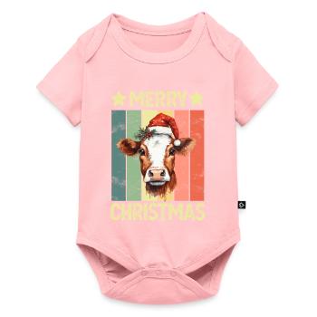 Noël des vaches - Body à manches courtes Premium Bébé - rose - Devant