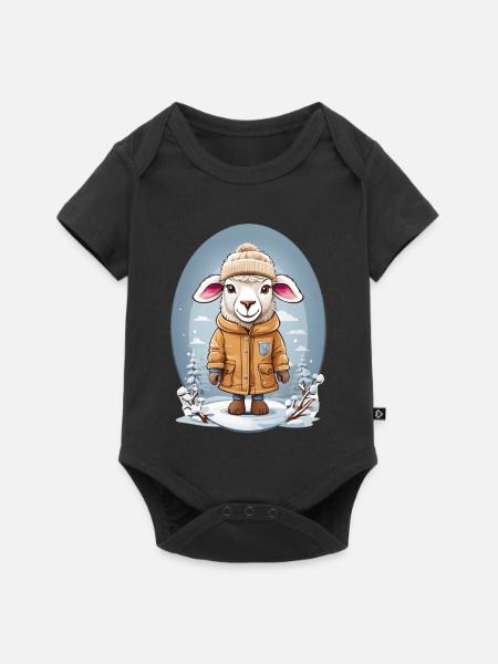 Süßes Schaf - Baby Premium Kurzarmbody - Schwarz