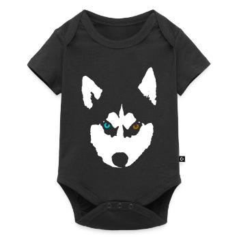 Husky Dog Siberian Husky - Baby Premium short-sleeve bodysuit - black - Front