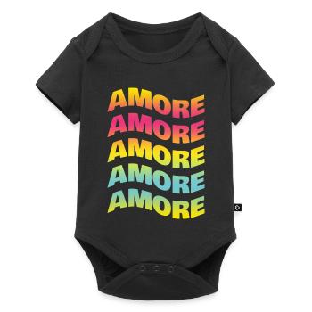 t shirt love Liebe love t-shirt gift idea - Baby Premium short-sleeve bodysuit - black - Front
