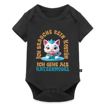 Katzenmodel - Karneval - Baby Premium Kurzarmbody - Schwarz - Vorne