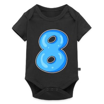 Number 8 Number Eight Motif Blue - Baby Premium short-sleeve bodysuit - black - Front