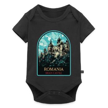 Explorez le mystère du château de Bran - Body à manches courtes Premium Bébé - noir - Devant
