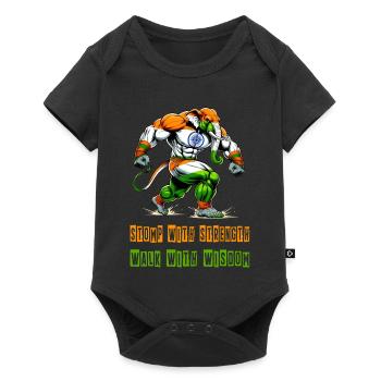 Inde Eléphant Couleurs nationales Design - Body à manches courtes Premium Bébé - noir - Devant