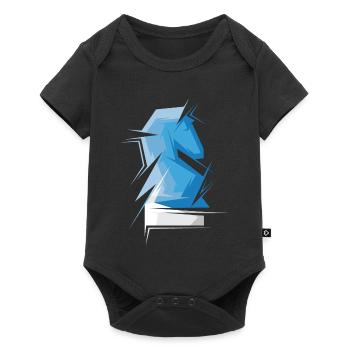 origami schach pferd Schachspieler Verein abstrakt - Baby Premium Kurzarmbody - Schwarz - Vorne