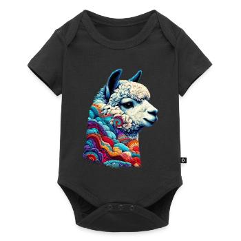 Alpaca - Baby Premium short-sleeve bodysuit - black - Front