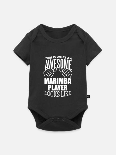 Marimba Marimba Marimba - Baby Premium Kurzarmbody - Schwarz