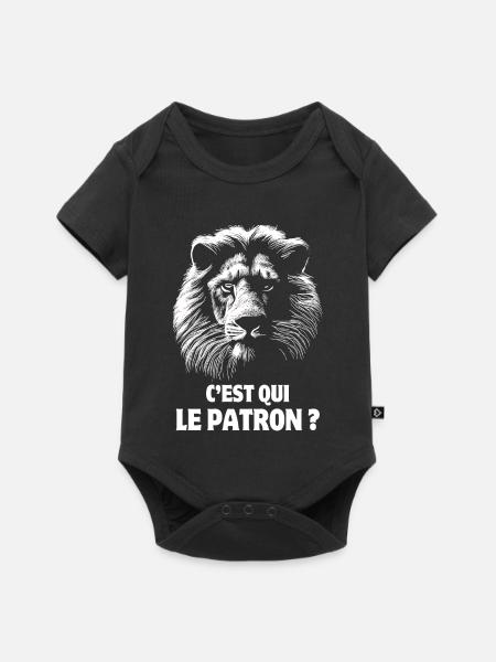 Löwe, König des Dschungels, - Baby Premium Kurzarmbody - Schwarz