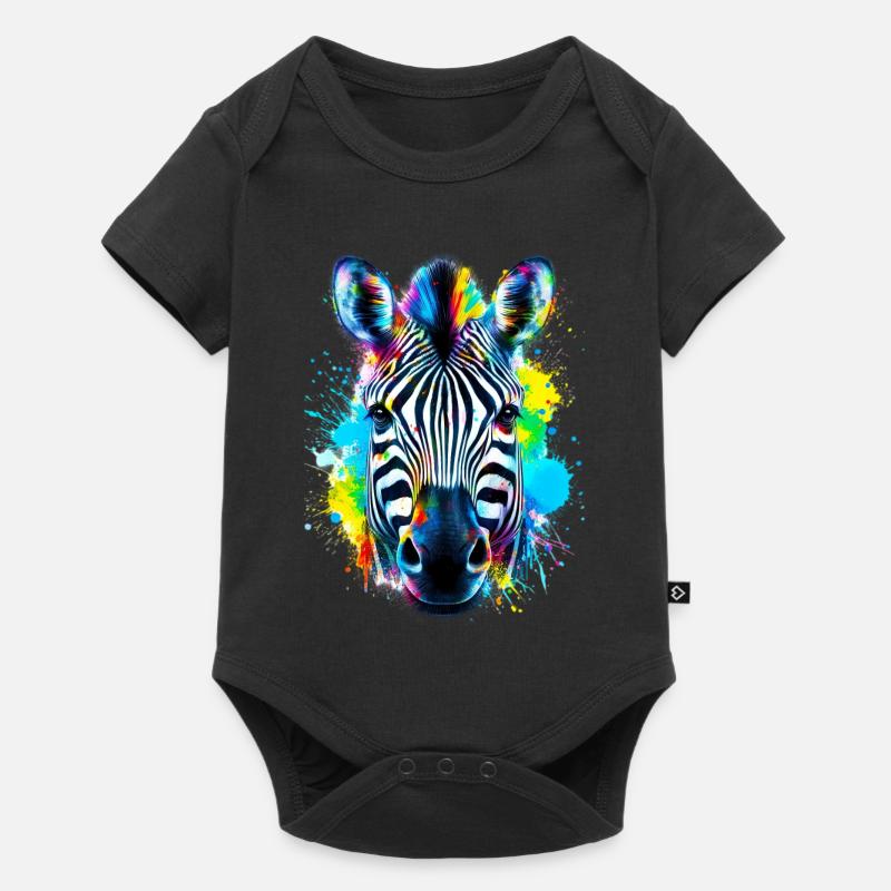 Zebra - Baby Premium Kurzarmbody - Schwarz