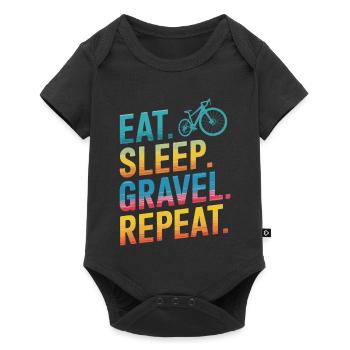 Conception motivante du mode de vie cycliste - Body à manches courtes Premium Bébé - noir - Devant