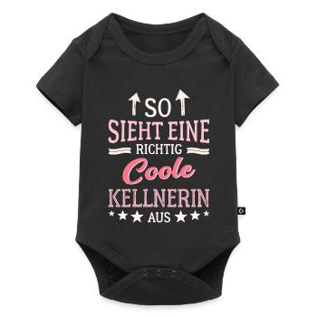 So sieht eine coole Kellnerin aus Bedienung - Baby Premium Kurzarmbody - Schwarz - Vorne