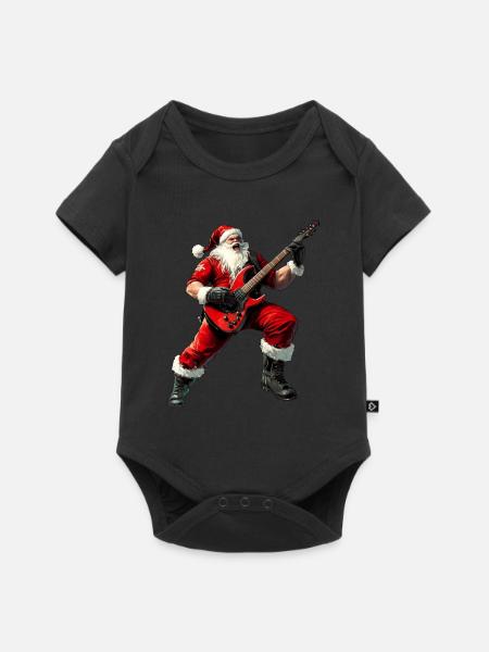 Gitarristen Christmas - Baby Premium Kurzarmbody - Schwarz