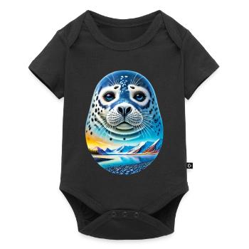 Seal - Baby Premium short-sleeve bodysuit - black - Front