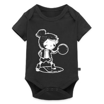 Kleine Basketballerin - Baby Premium Kurzarmbody - Schwarz - Vorne