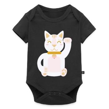 Maneki Neko L Lucky Cat - Baby Premium short-sleeve bodysuit - black - Front