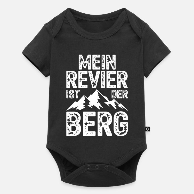 Mon territoire, c’est la montagne - Body à manches courtes Premium Bébé - noir